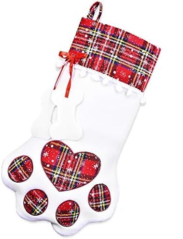 Feeko Dog Christmas Stockings - Dog's Gift - Pet Stocking with Large Paw for Christmas Decoration... | Amazon (US)