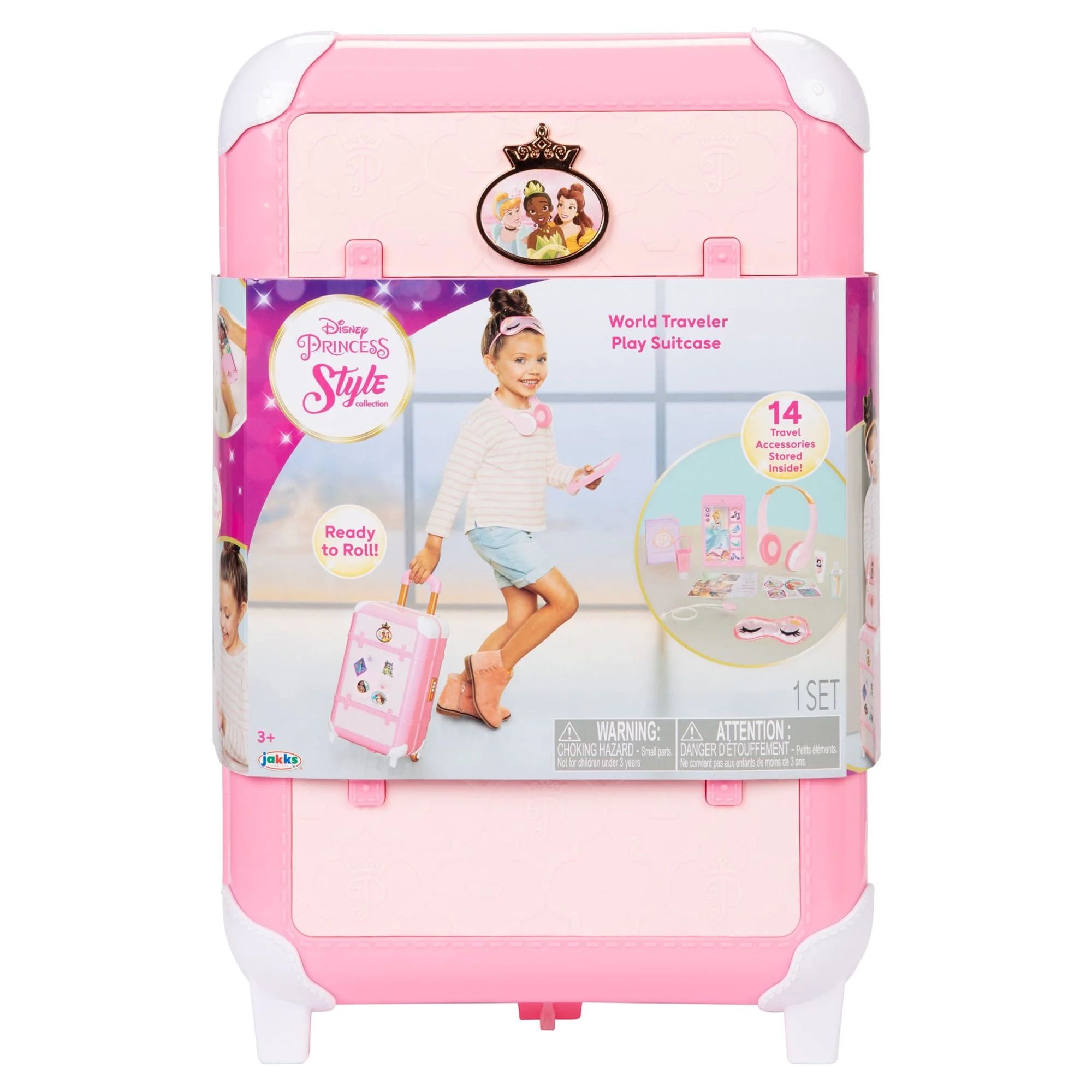 Disney Princess Style Collection World Traveler Child Suitcase Playset | Walmart (US)
