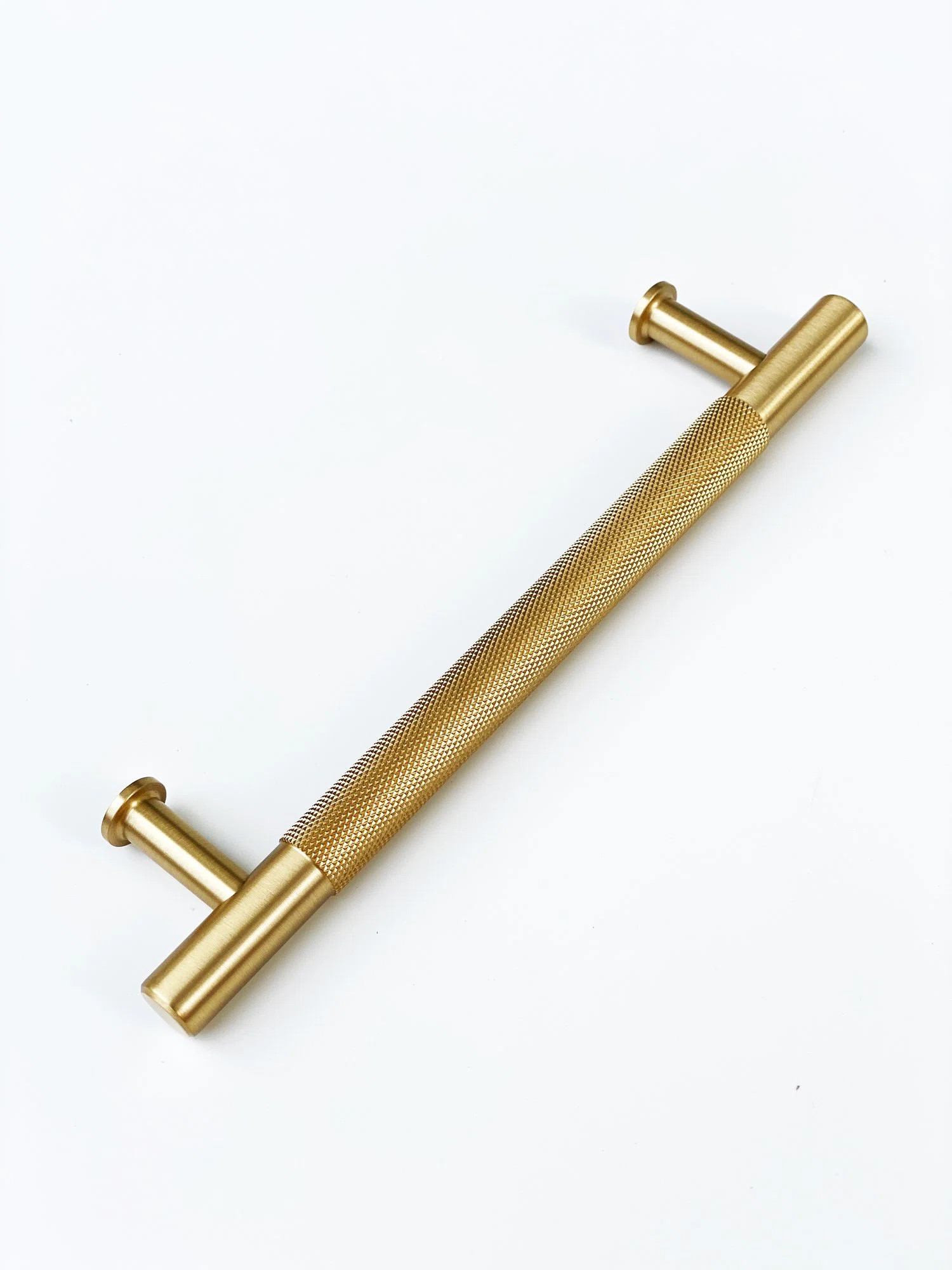 Knurled Cabinet Handle in Satin Brass | Wayfair North America