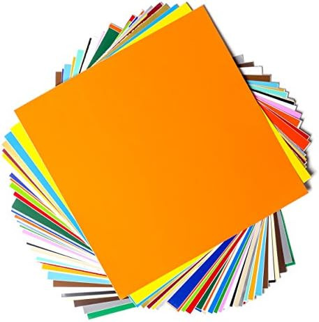 Permanent Adhesive Backed Vinyl Sheets by EZ Craft USA - 12” x 12” - 40 Sheets Assorted Color... | Amazon (US)