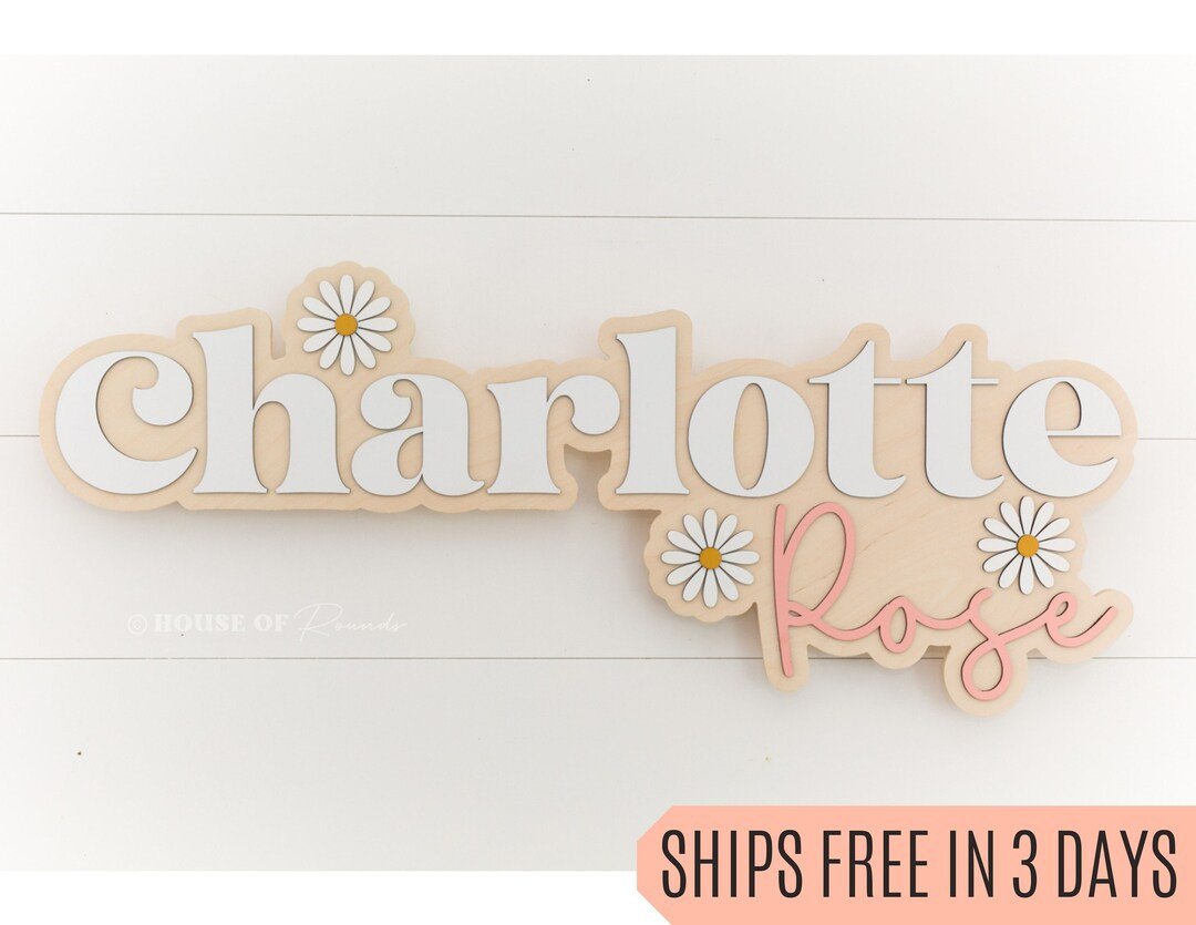 Custom wood name sign | Boho name sign | Girls Name Sign | Above crib sign | Baby shower gift | D... | Etsy (US)
