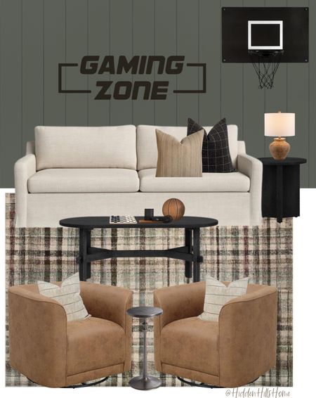 Teen game room, teen hangout room, playroom, family game room mood board, gaming room, lounge space #homedecor

#LTKkids #LTKhome #LTKfamily