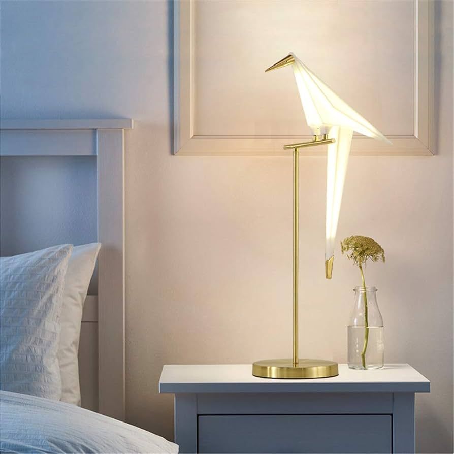 MORE CHANGE MoreChange 28 inch LED Table Lamp, Modern Bird Table Light Gold Metal Fixtures for Li... | Amazon (US)