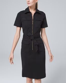 Short Sleeve Utility Shirt Dress | White House Black Market