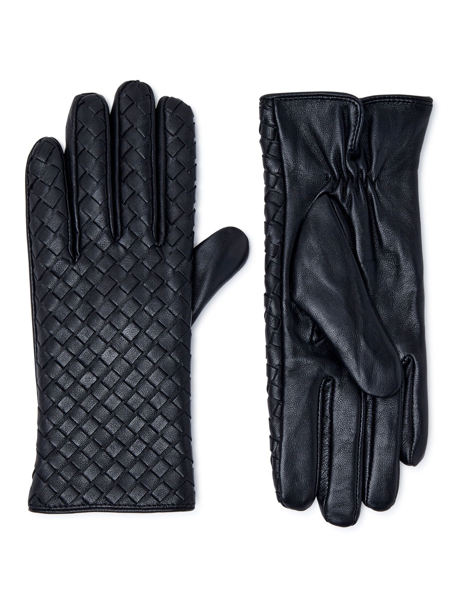 Scoop Women’s Leather Basketweave Gloves - Walmart.com | Walmart (US)