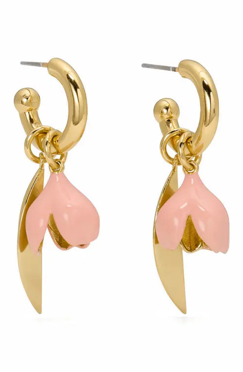 Kate Spade New York golden bloom flower drop earrings in Pink. at Nordstrom | Nordstrom