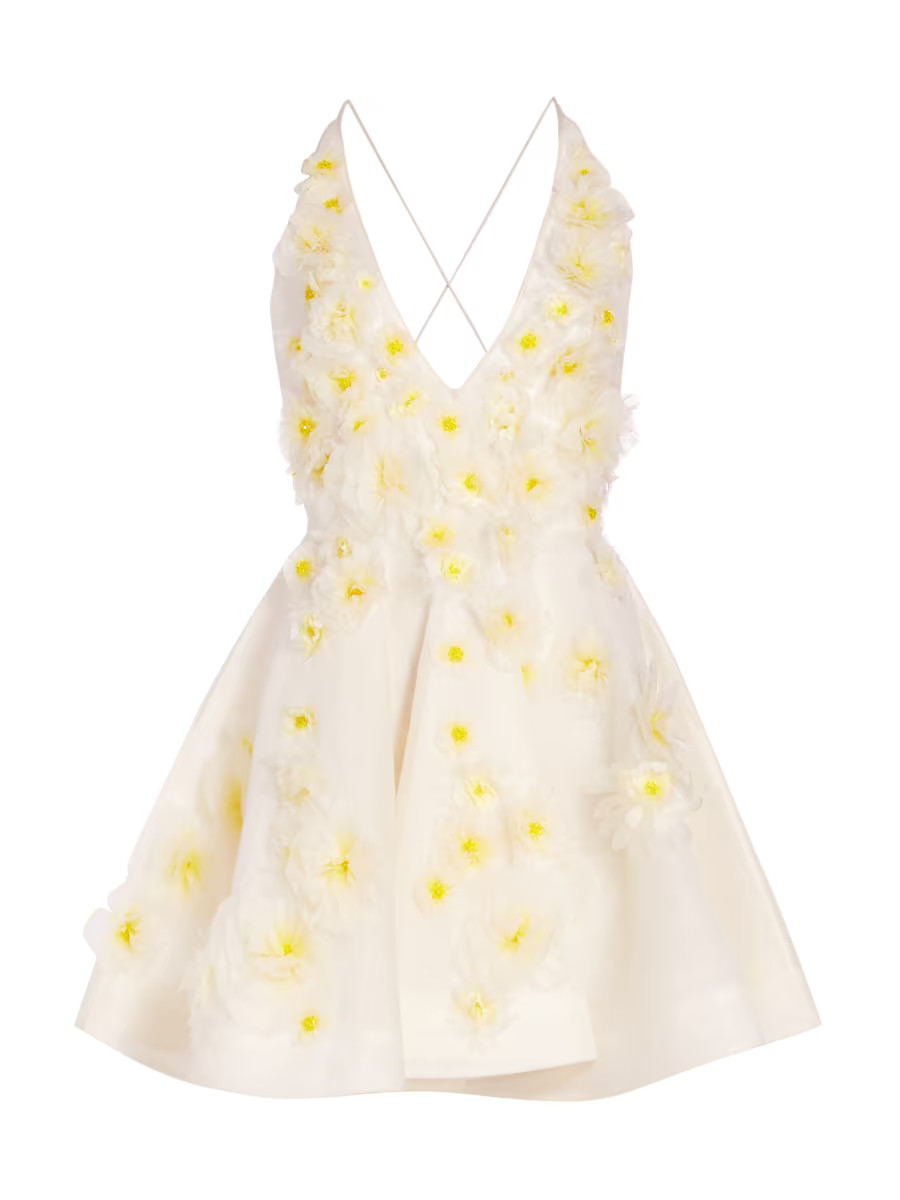 Matchmaker Daisy Linen-Silk Minidress | Saks Fifth Avenue