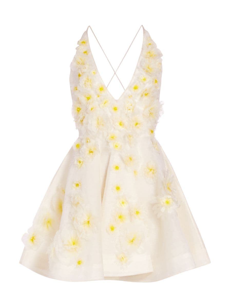 Matchmaker Daisy Linen-Silk Minidress | Saks Fifth Avenue