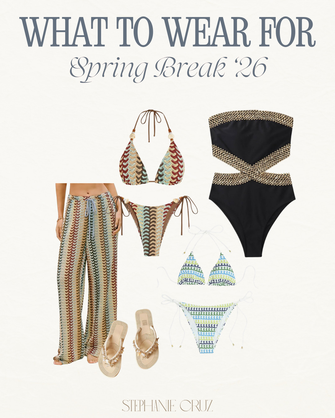 Think effortless swim sets, printed cover-ups, and chic neutrals that go from beach to dinner without overpacking. Easy, flattering, and made for golden hour.

#SpringBreak26 #ResortWear #BeachCapsule #SwimStyle #VacationOutfits 

 #LTKSpringSale #LTKootd #LTKTravel