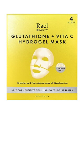 Rael Glutathione + Vitamin C Hydrogel Mask 4 Count in Beauty: NA. | Revolve Clothing (Global)