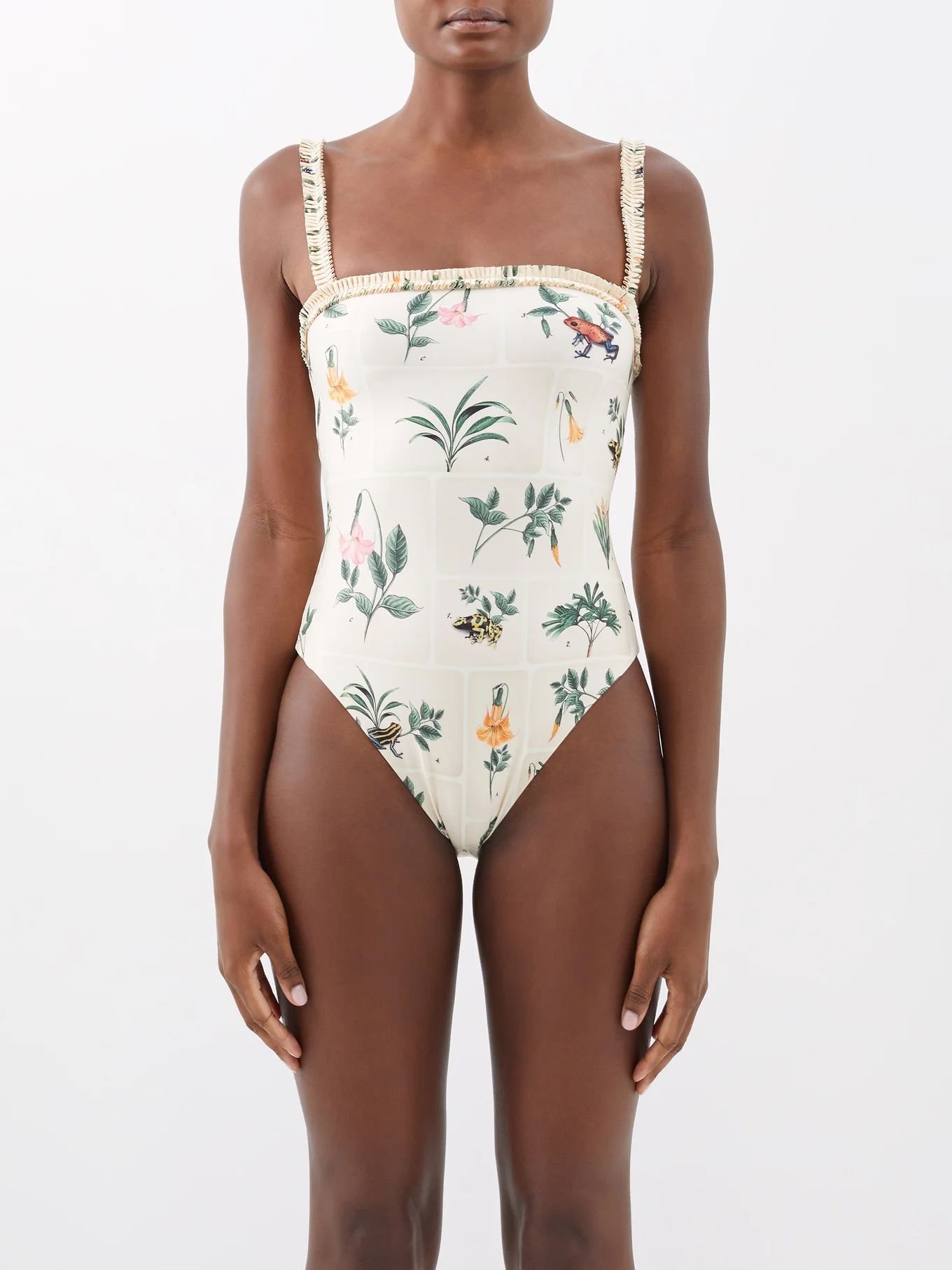 Limon floral-print recycled fibre-blend swimsuit | Agua by Agua Bendita | Matches (UK)