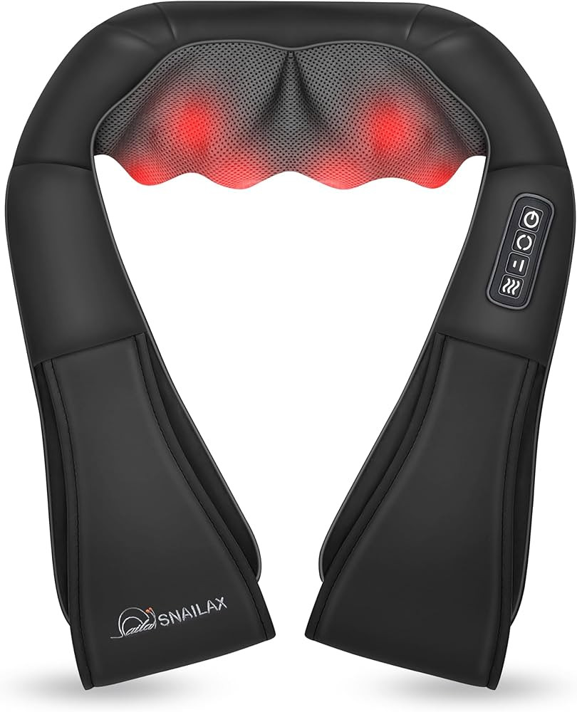 Snailax Shiatsu Neck and Shoulder Massager - Back Massager with Heat, Deep Kneading Electric Mass... | Amazon (US)