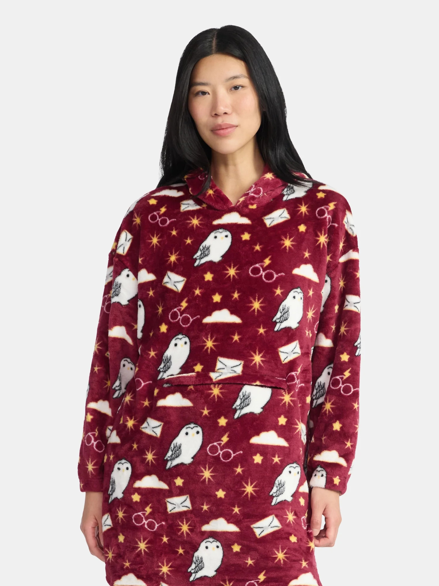 Harry Potter Plush Hooded Lounger, Women's and Women's Plus | Walmart (US)