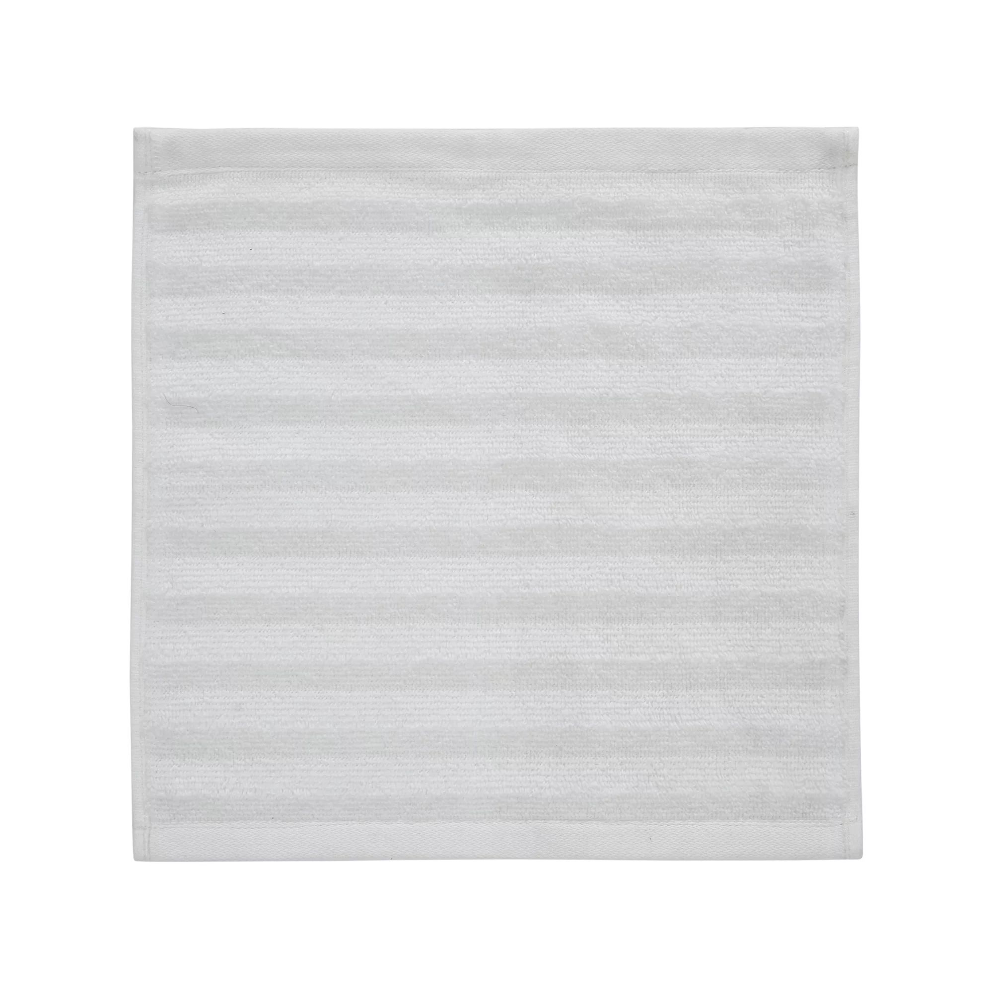 Mainstays Performance Textured Washcloth, 12" x 12", White | Walmart (US)