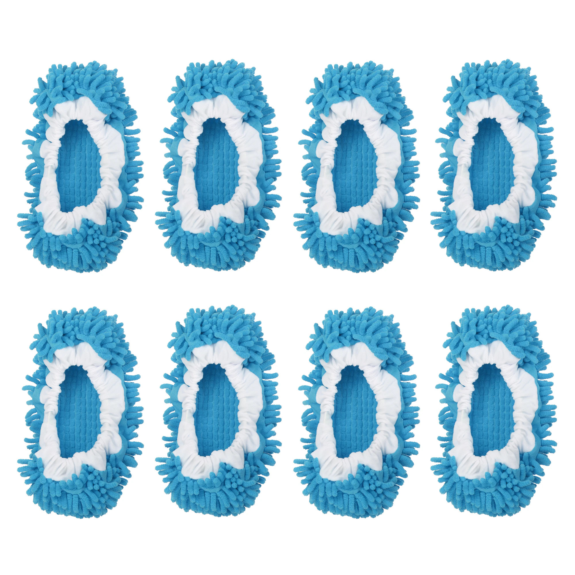 Unique Bargains Mop Slippers Washable Microfiber Floor Cleaning Shoes Cover Chenille Duster Foot Socks Tools for House Clean Blue 8 Pack one_size | Lowe's