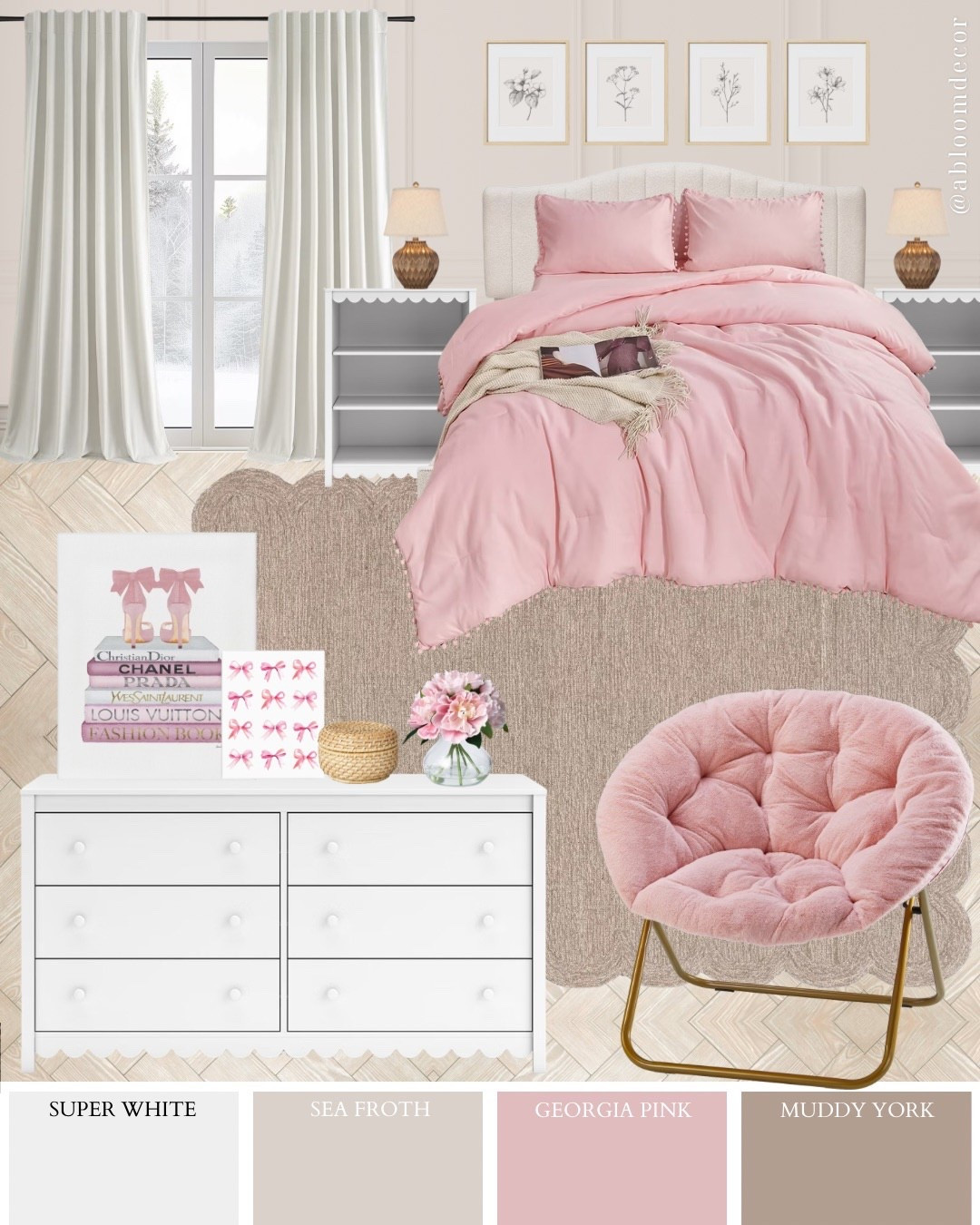 Cozy Blush Cream Feminine Bedroom Design for Teen Girls

#LTKHome