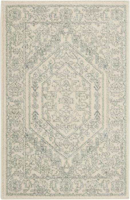 SAFAVIEH Adirondack Collection Area Rug - 2'6" x 4', Ivory & Slate, Oriental Medallion Design, No... | Amazon (US)