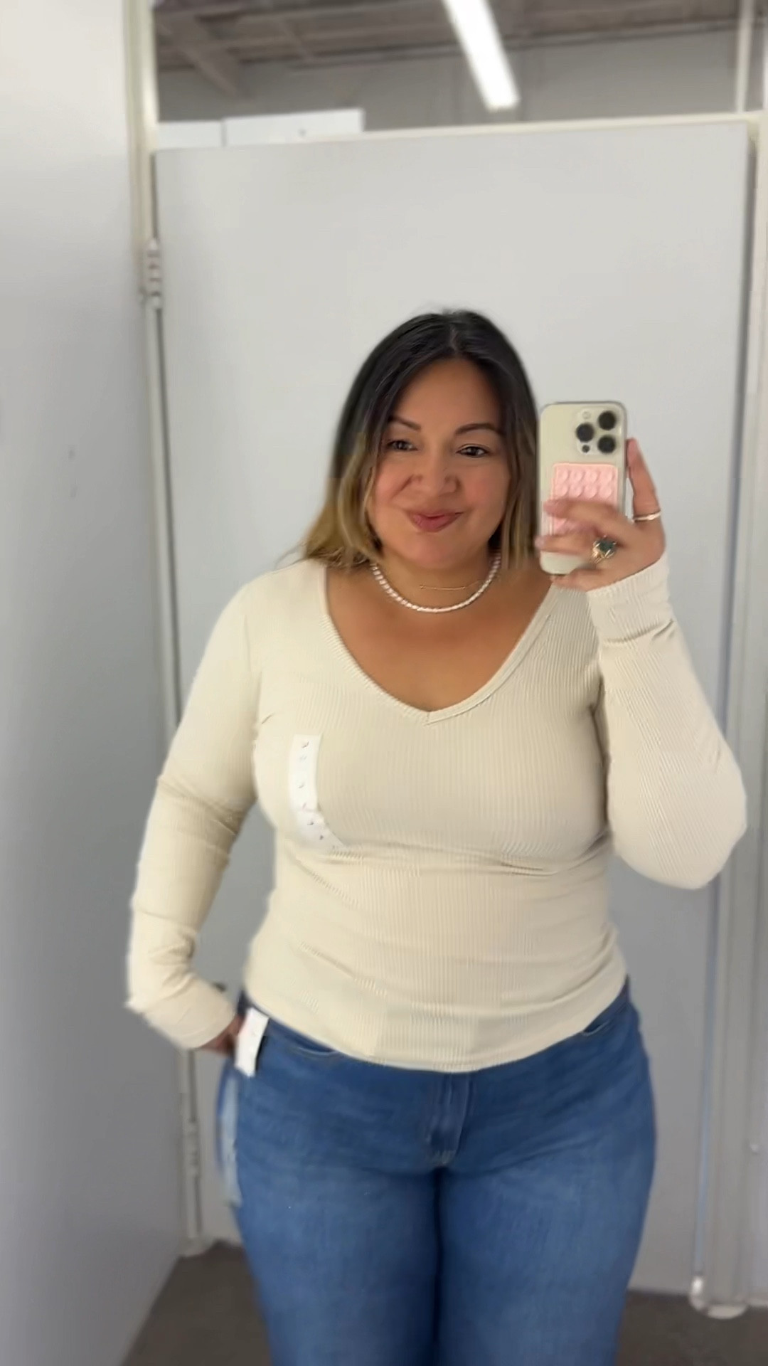 All shirts are size Large except the cardigan I sized to XL up for an oversized fit. And all jeans are a size 16. 