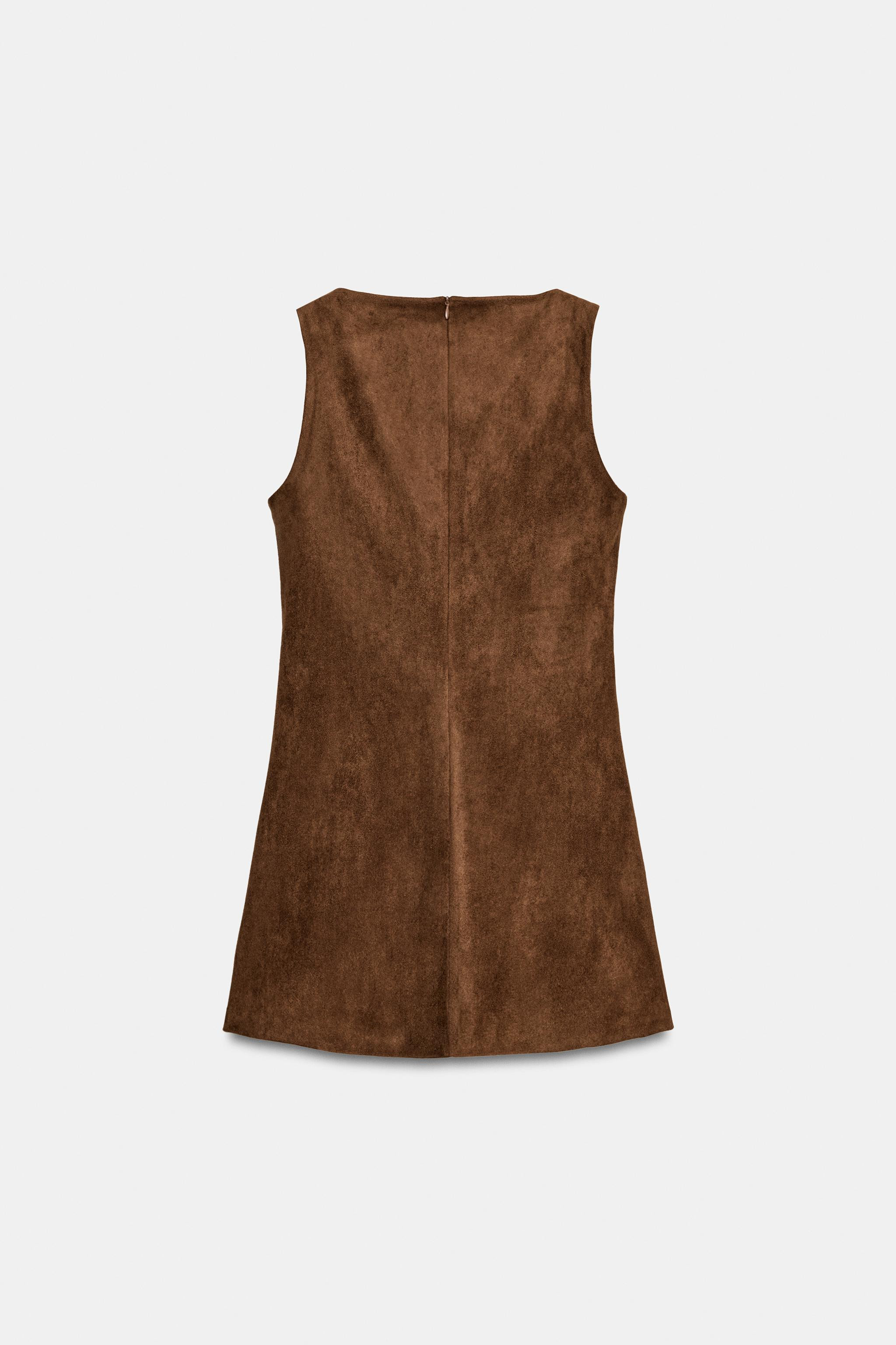 FAUX SUEDE SHORT DRESS | Zara UK