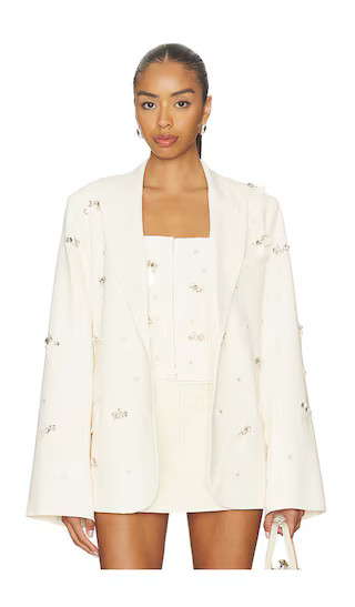 Embellished Oversized Blazer in Ivory | Revolve Clothing (Global)