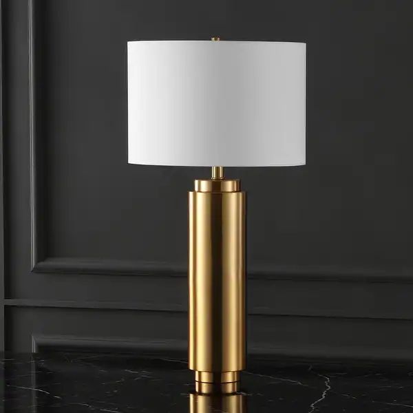 SAFAVIEH Couture Lighting 30-inch Terry Metal Pillar Table Lamp - 15 IN W x 15 IN D x 30 IN H - B... | Bed Bath & Beyond