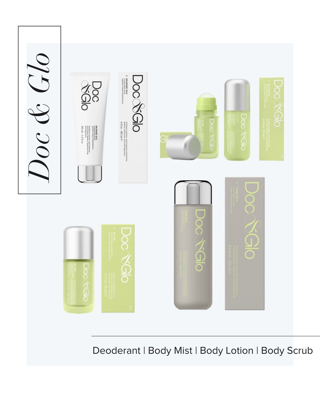 My self-care routine always includes Doc&Glo! I love the body scrub, lotion, and deodorizing spray for feeling refreshed and ready for the day!

#LTKActive #LTKBeauty