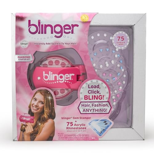 blinger® Diamond Starter Set - Dreams – as seen on Shark Tank | 75 Colorful Rhinestone Gems | Hair Bling Styling Tool | Easy to Use | Hair-Safe Jewel | Perfect Gifts School Parties, Festivals | Amazon (US)