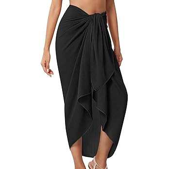 QIANXIZHAN Women's Swimsuit Cover Up,Beach Sarong Wrap Bottom Coverup for Women Short Skirt | Amazon (US)