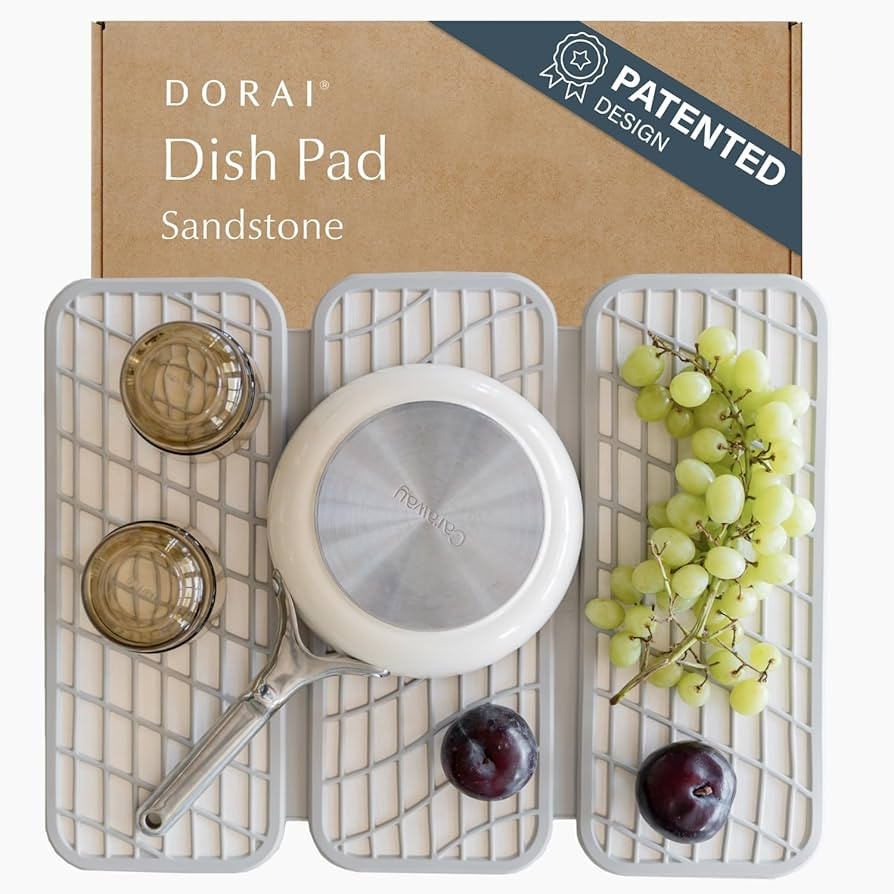 Dorai Home Dish Pad - Collapsable Stone Dish Drying Mat with Diatomaceous Earth for Quick Drying ... | Amazon (US)