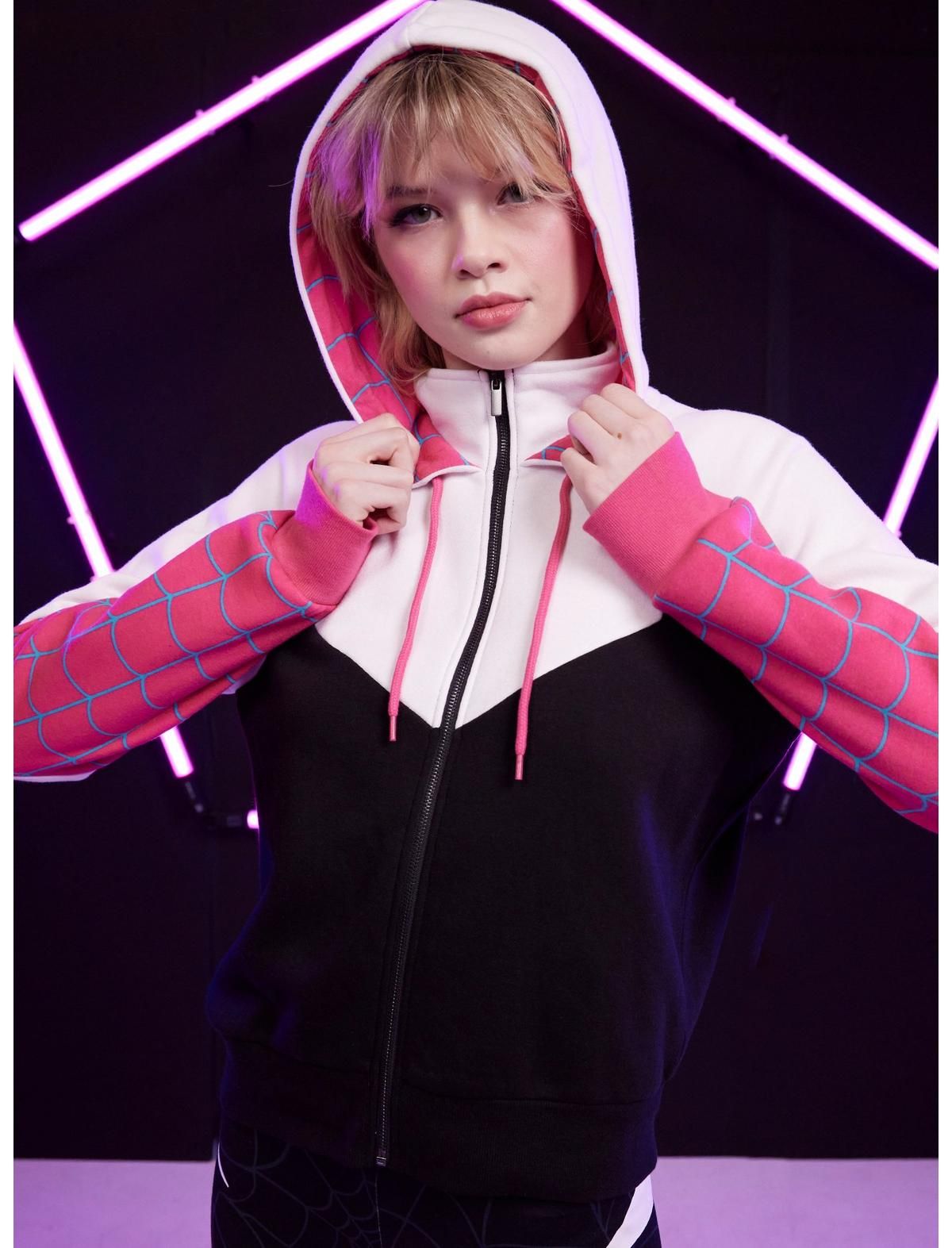 Her Universe Marvel Spider-Man: Across The Spider-Verse Ghost-Spider Girls Crop Hoodie | Hot Topi... | Hot Topic