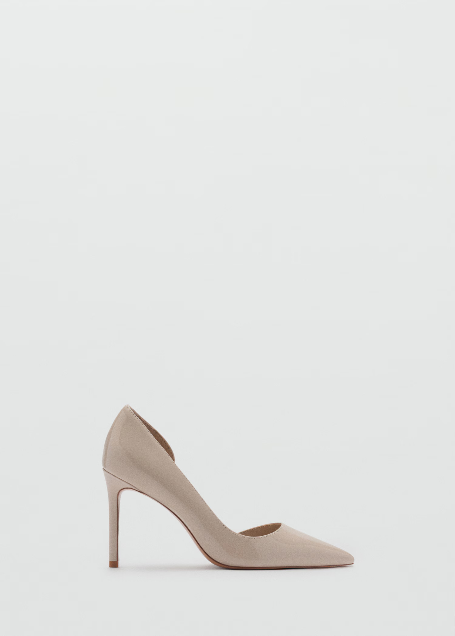 Asymmetrical leather-effect heeled shoes - Women | MANGO USA | Mango (US/MX/AU)