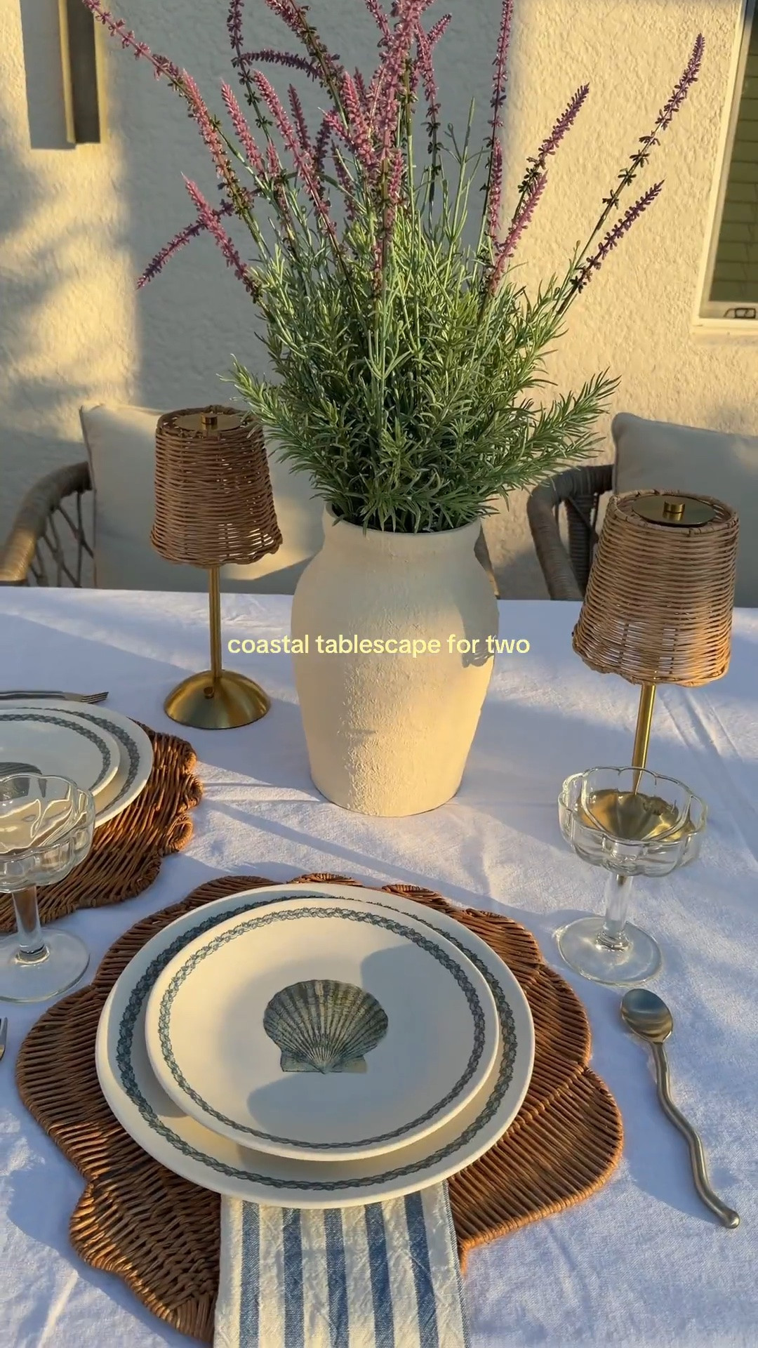 Coastal tablescape inspo ✨🌊
I’m obsessed with this dreamy summer setup for two… how cute are these placemats?! 🐚🦪🥥
#coastaldecor #tablescape #summerdecor #patiodecor #coastalhome #homedecor #tableinspo

#LTKSeasonal #LTKHome #LTKmomlife #LTKHome #LTKSeasonal #LTKmomlife
