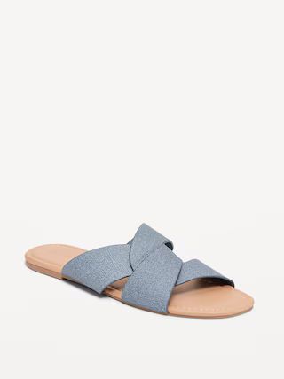 Faux-Leather Link Strap Sandals | Old Navy (US)