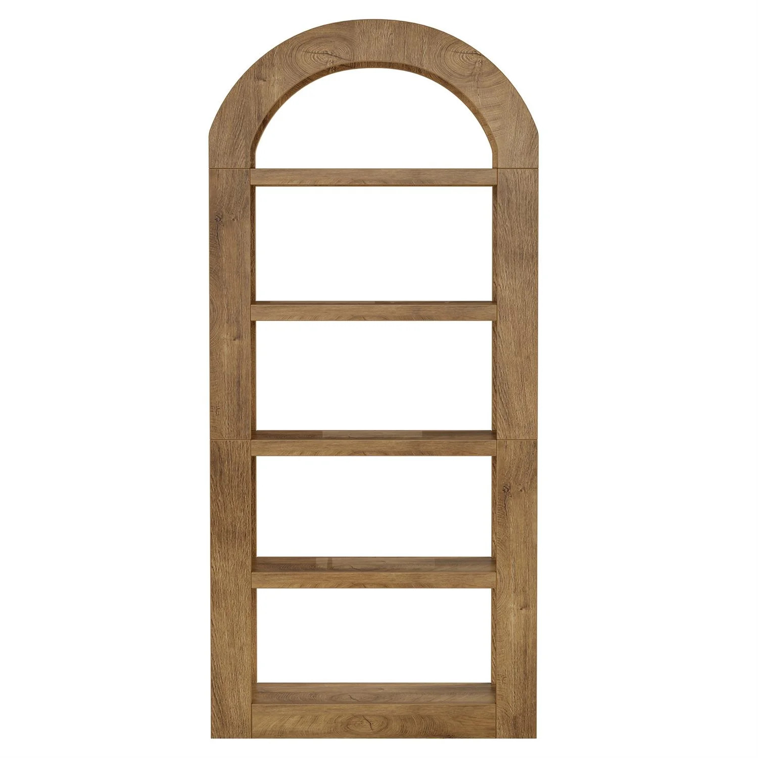 Demi Bonn 70.9" Tall Arched Bookshelf - 5-Tier Open Wooden Shelves, Vintage Display Organizer, fo... | Walmart (US)