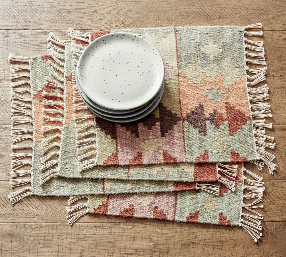 Luther Kilim Handwoven Wool/Cotton Placemats | Pottery Barn (US)