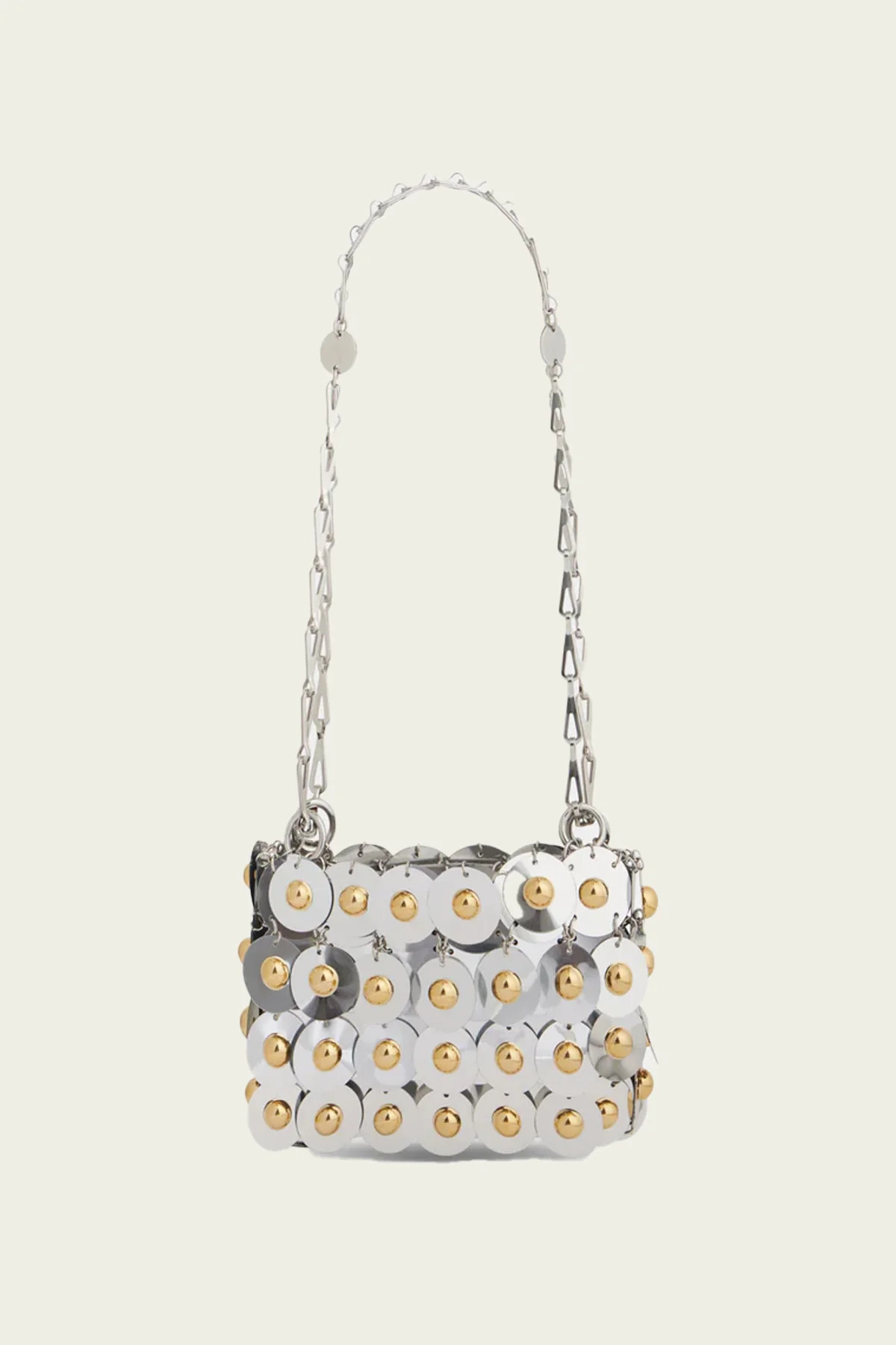 Silver Sparkle Nano Sphere Bag in Silver/Gold | Shop Olivia