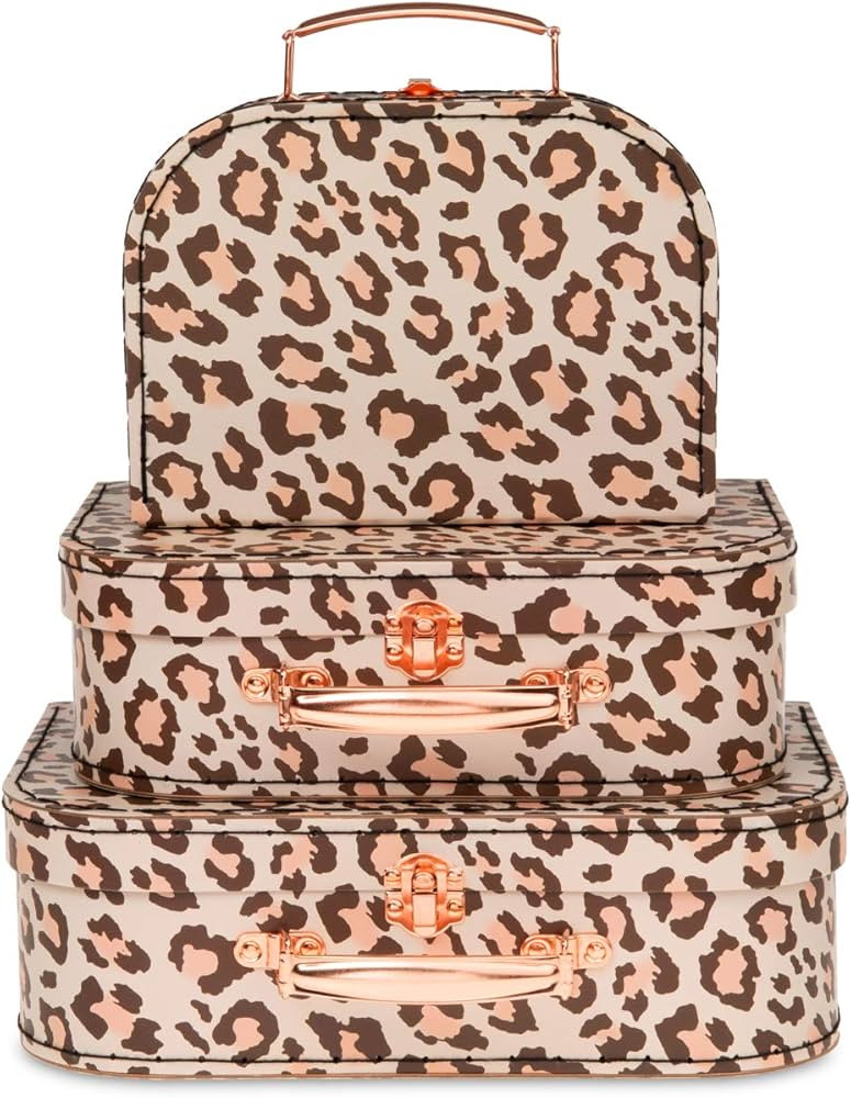 Jewelkeeper Paperboard Suitcases, Set of 3 – Nesting Storage Gift Boxes for Birthday Wedding Nu... | Amazon (US)