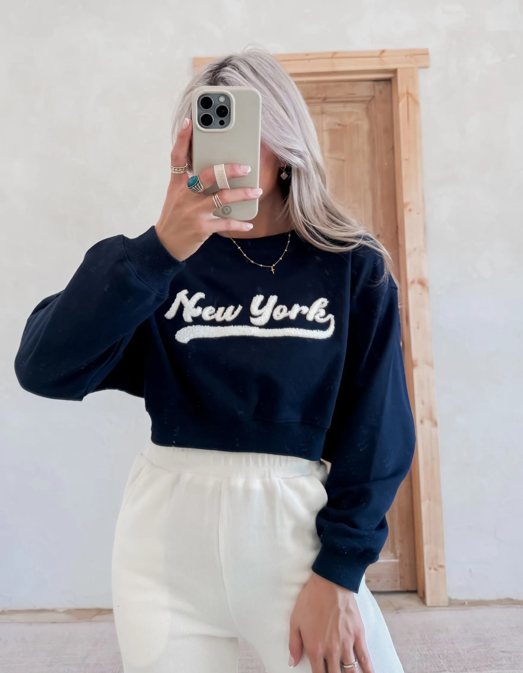 New York Cropped Sweatshirt (FINAL SALE) Medium | CK Squared Boutique