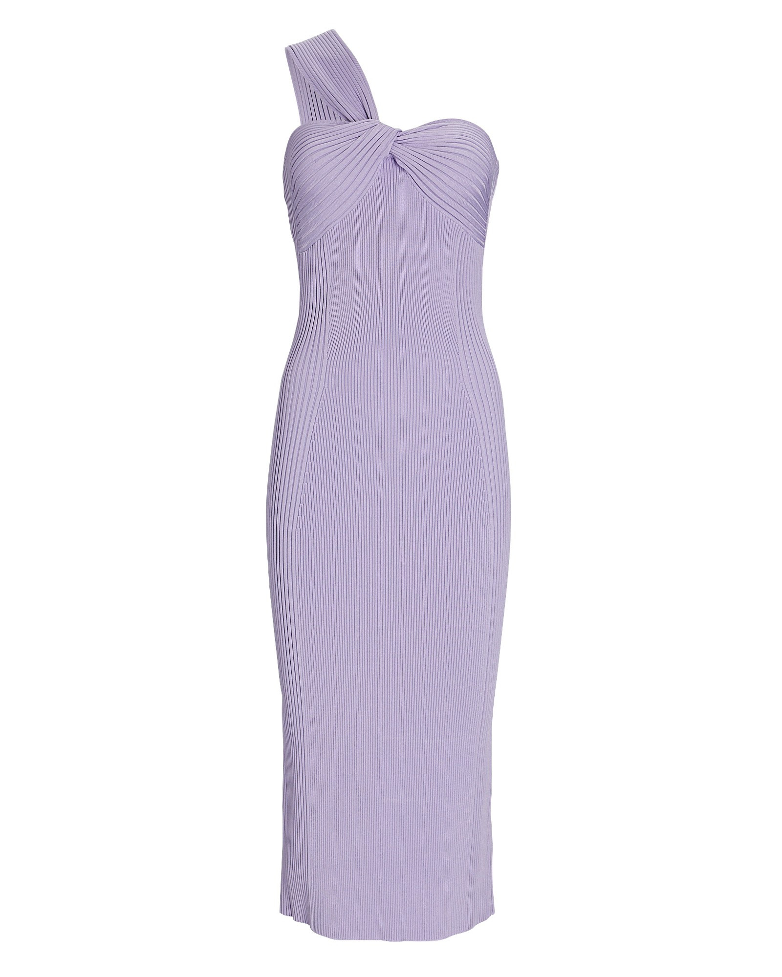 Laurena One-Shoulder Rib Knit Midi Dress | INTERMIX