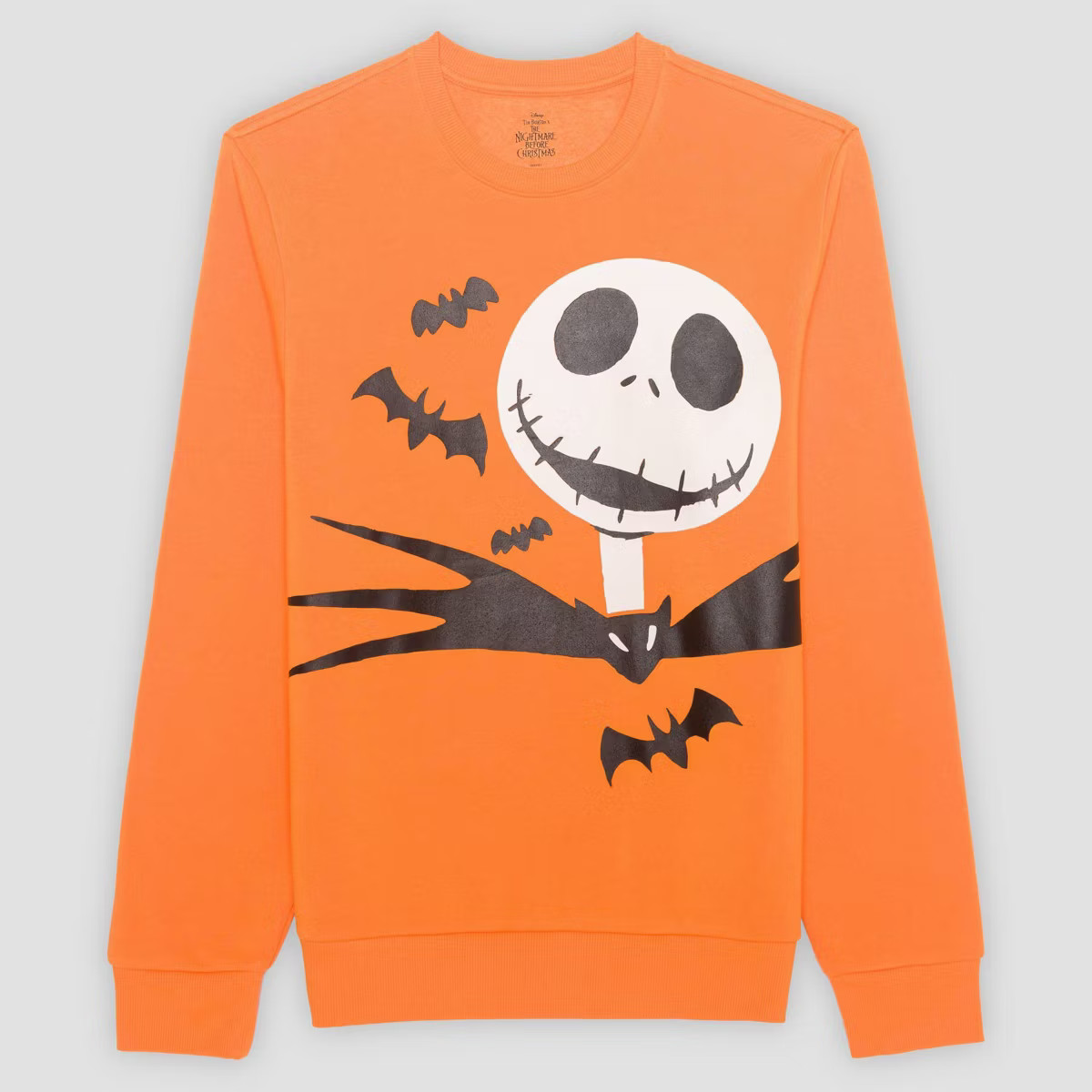 Adult The Nightmare Before Christmas Jack Skellington Fleece Sweatshirt - Orange | Target
