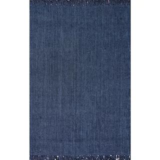 nuLOOM Natura Chunky Loop Jute Navy Blue 5 ft. x 8 ft. Area Rug NCCL01D-508 - The Home Depot | The Home Depot