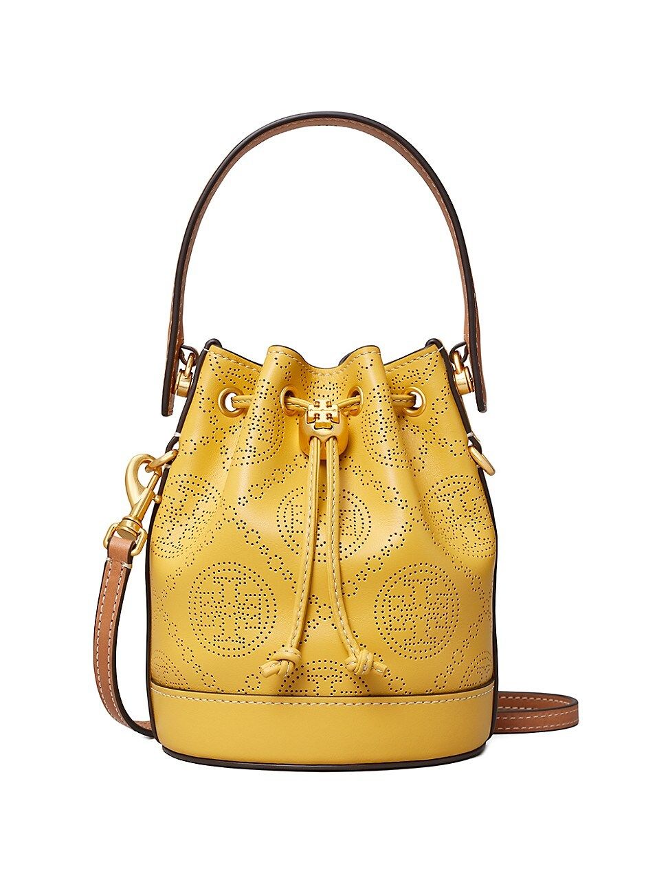 T Monogram Leather Bucket Bag | Saks Fifth Avenue