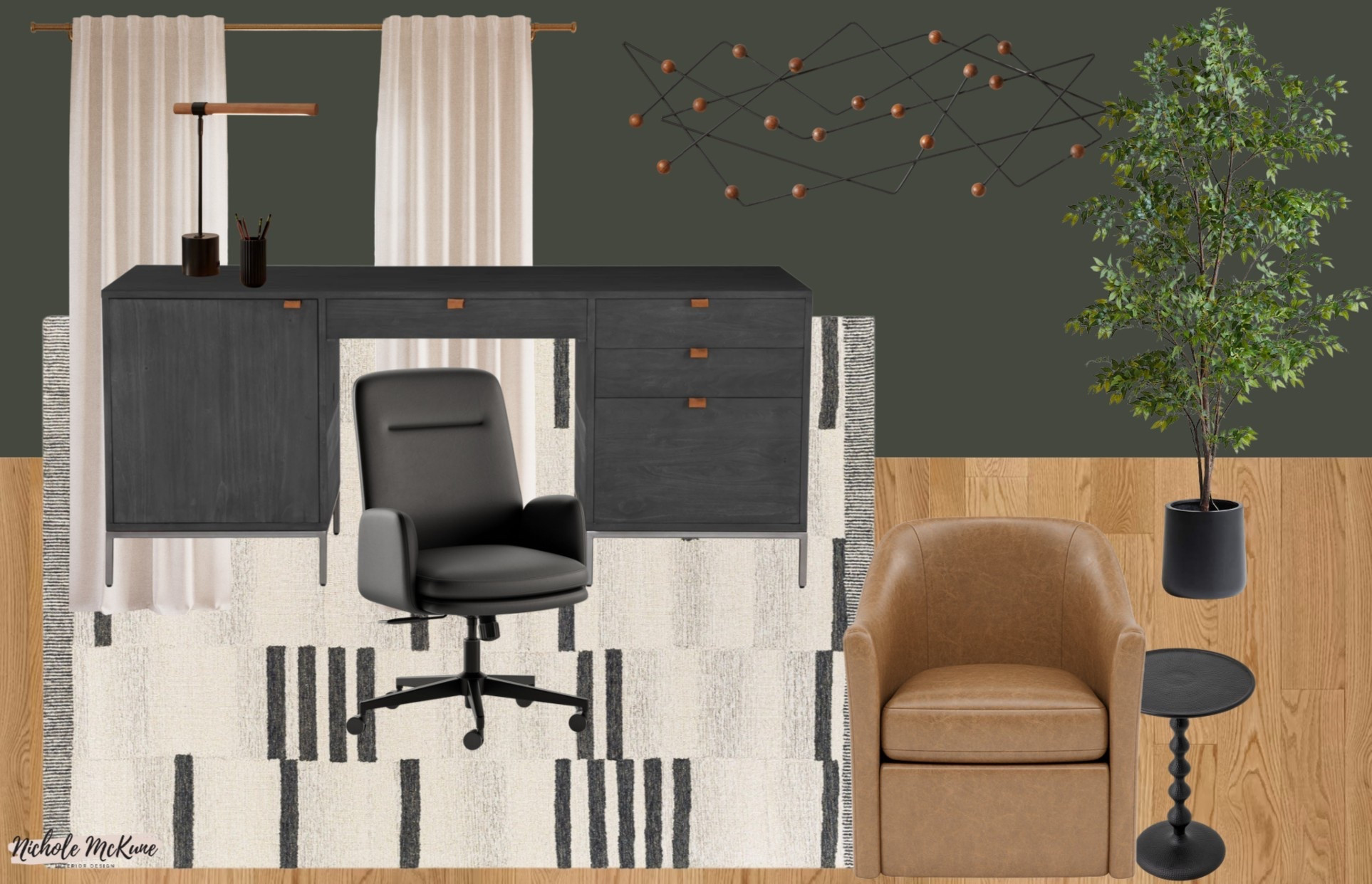 This office setup is where focus meets style 🖤 The matte black desk, sculptural wall art, cozy leather chair, and modern task lighting create the ultimate elevated work-from-home vibe. Functional, timeless, and so good it actually makes you want to sit down and work.
I’ve linked every piece so you can recreate this entire office look with ease—tap to shop ✨

#LTKhome #LTKfinds #LTKoffice #HomeOfficeDecor #OfficeInspo #ModernOffice #WFHStyle #DesignerLookForLess #BlackHomeDecor #OrganicModern #WorkspaceInspo #ShopMyHome #InteriorStyling