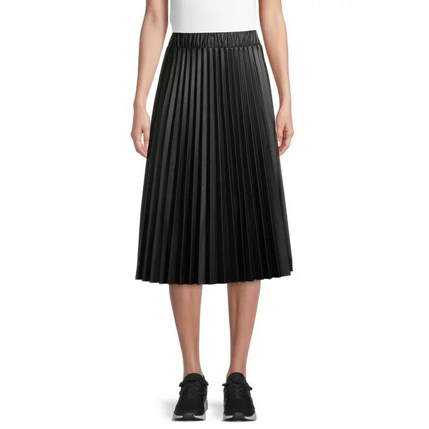 Time and Tru Women's Faux Leather Skirt | Walmart (US)