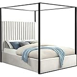 Meridian Furniture Jax Collection Modern | Contemporary Velvet Upholstered Bed with Deep Channel Tuf | Amazon (US)