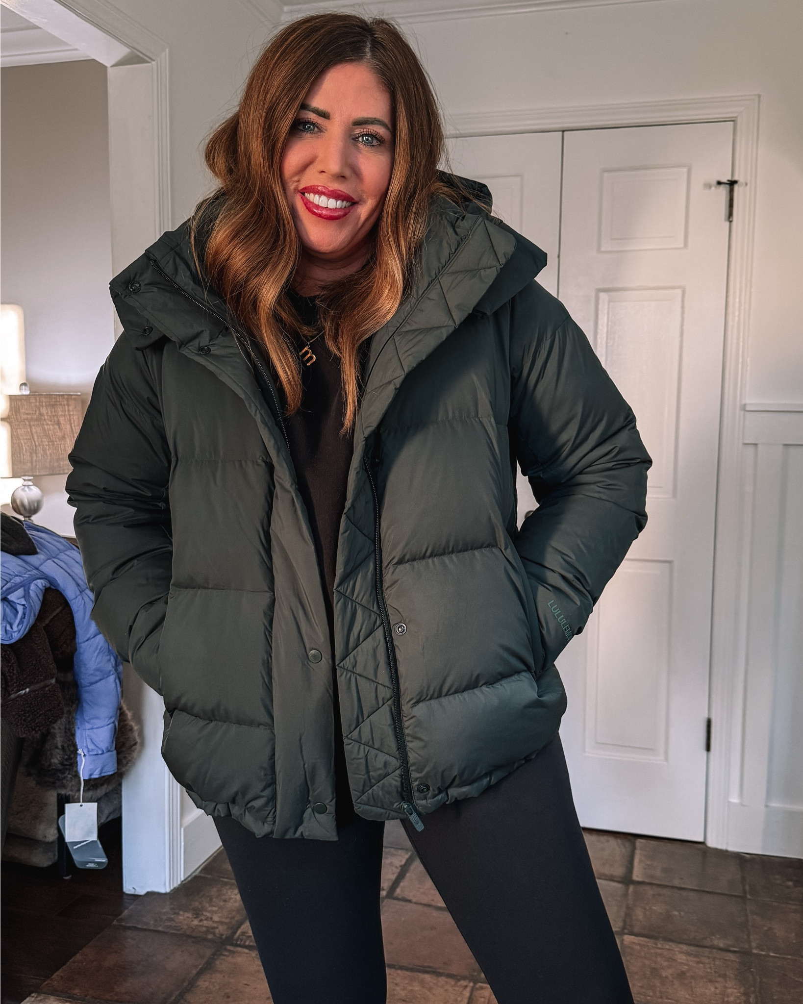 Wunderpuff jacket is still on sale! 
I’m wearing a size 10 
It’s available in two colors. It is down field so it is nice and cozy and warm yet still lightweight. The quality is so good. This is my second coat from Lulu. I got the longer wonder puff a few years ago and I wanted the shorter length to be able to wear on my bike rides and when I’m doing work/ exercise outside in the cold.

I have my fleece lined leggings on & my aerie cloud fleece sweatshirt. I’m wearing a medium in both.



#LTKActive #LTKSaleAlert #LTKOver40