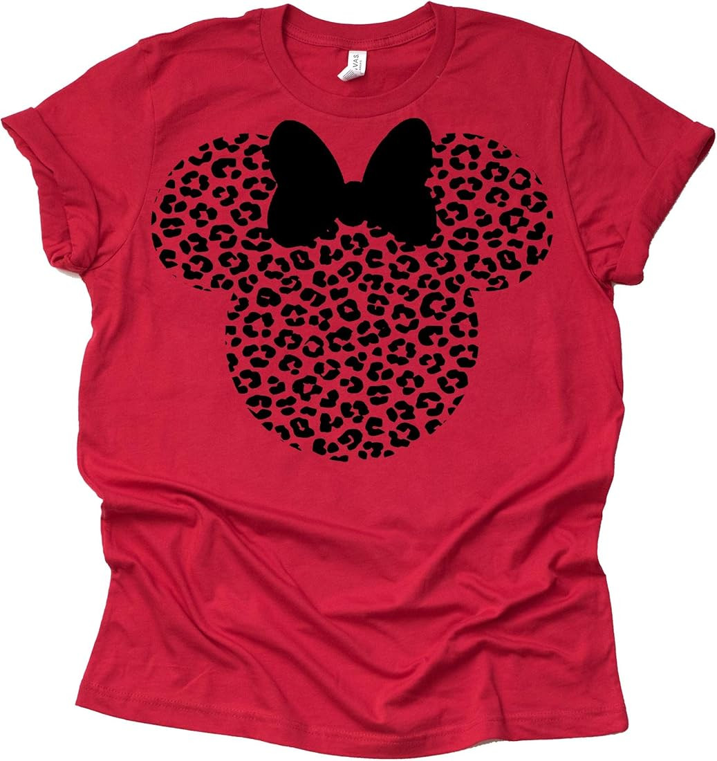 Leopard, Minnie Shirt, Cheetah Minnie Shirt, Animal Kingdom Shirt, Safari Shirt Casual Short Slee... | Amazon (US)