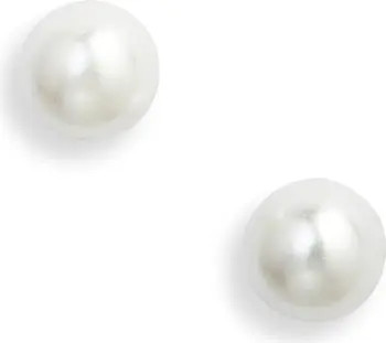 Faux Pearl & Sterling Silver Stud Earrings | Nordstrom