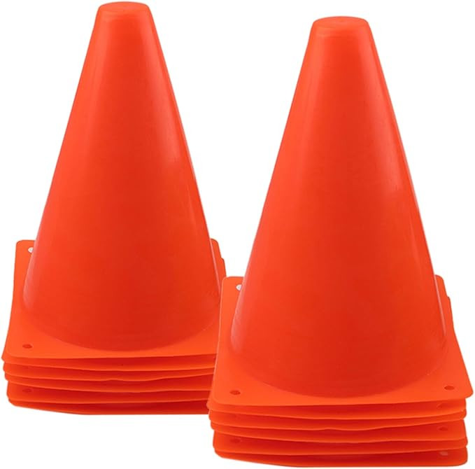 7 Inch Plastic Traffic Cones Sport Training Agility Marker Cone for Soccer, Skating, Football, Ba... | Amazon (US)