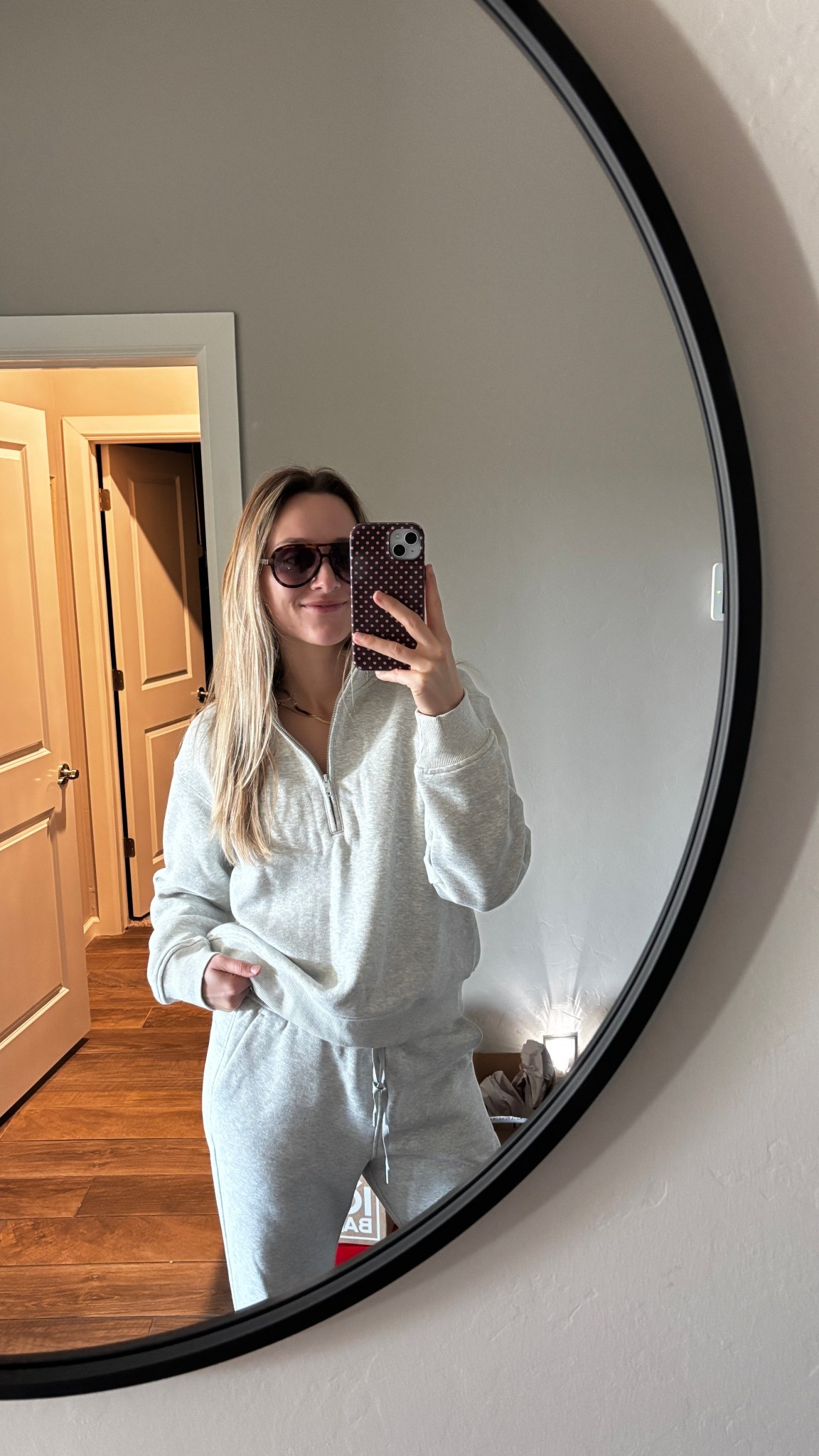 Cozy winter fleece sweat set 